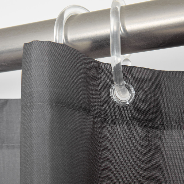 Κουρτίνα Μπάνιου (240x180) Με Κρίκους Das Home Bath 0809 Graphite