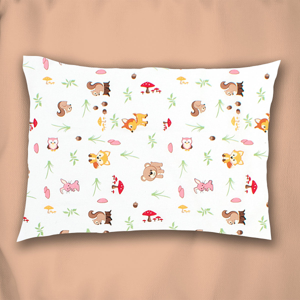 Σεντόνια Κούνιας (Σετ) Dimcol Animals 571 White - Pink