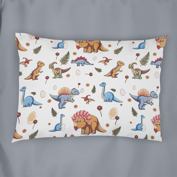 Σεντόνια Κούνιας (Σετ) Dimcol Dinosaur 519 White - Blue