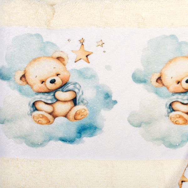 Βρεφικές Πετσέτες (Σετ 2τμχ) Dimcol Bear 303 Ecru