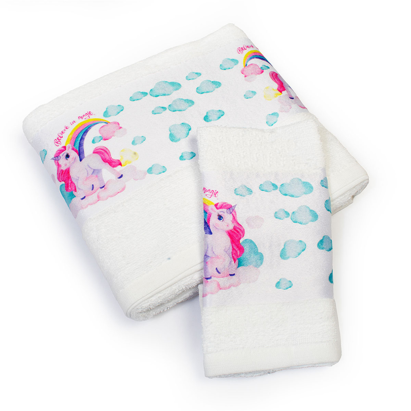Βρεφικές Πετσέτες (Σετ 2τμχ) Dimcol Unicorn 316 Whte
