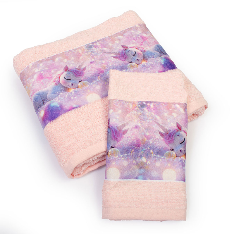 Παιδικές Πετσέτες (Σετ 2τμχ) Dimcol Unicorn 320 Pink