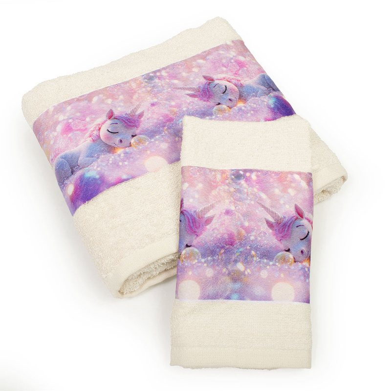 Βρεφικές Πετσέτες (Σετ 2τμχ) Dimcol Unicorn 322 Ecru