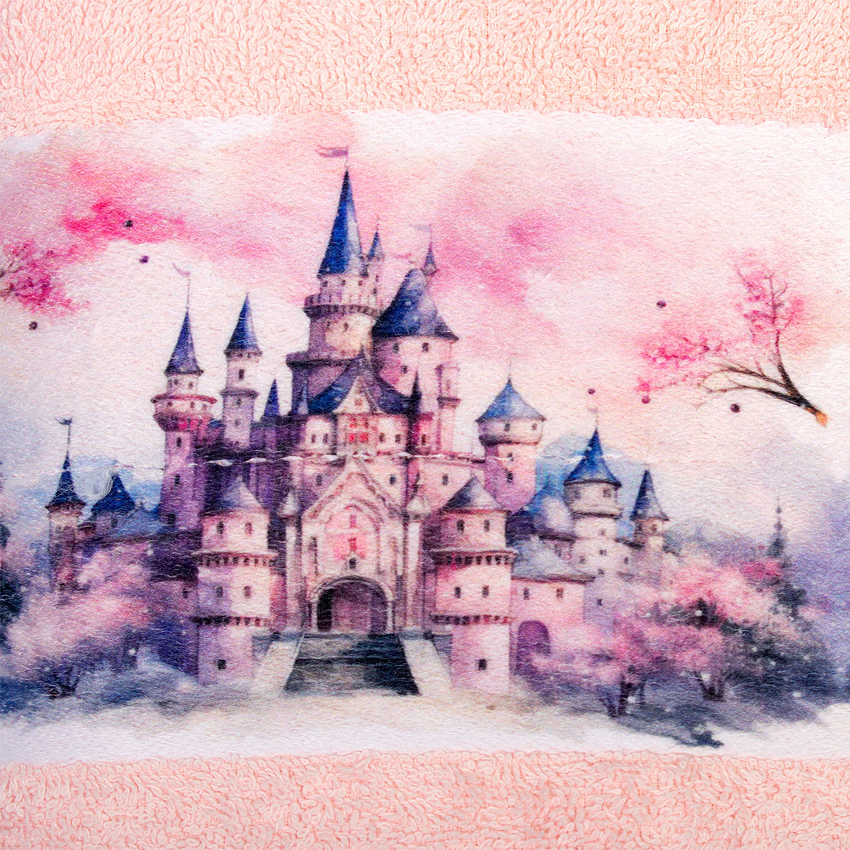 Παιδικές Πετσέτες (Σετ 2Τμχ) Dimcol Fairytale Castle 325 Pink Home Βρεφικά Προίκα Μωρού - Βρεφικές Spitishop