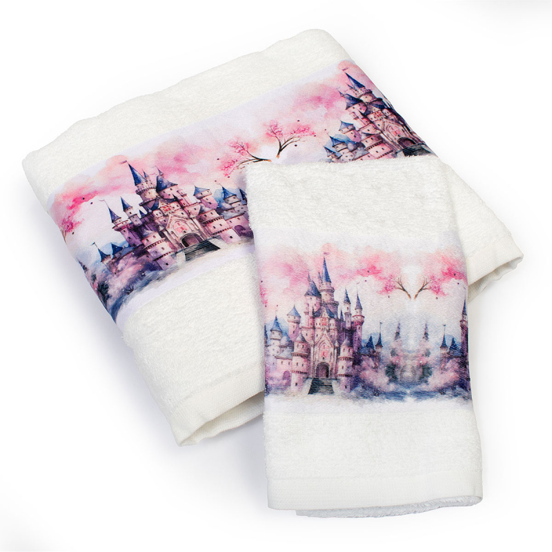 Βρεφικές Πετσέτες (Σετ 2τμχ) Dimcol Fairytale Castle 326 Whte