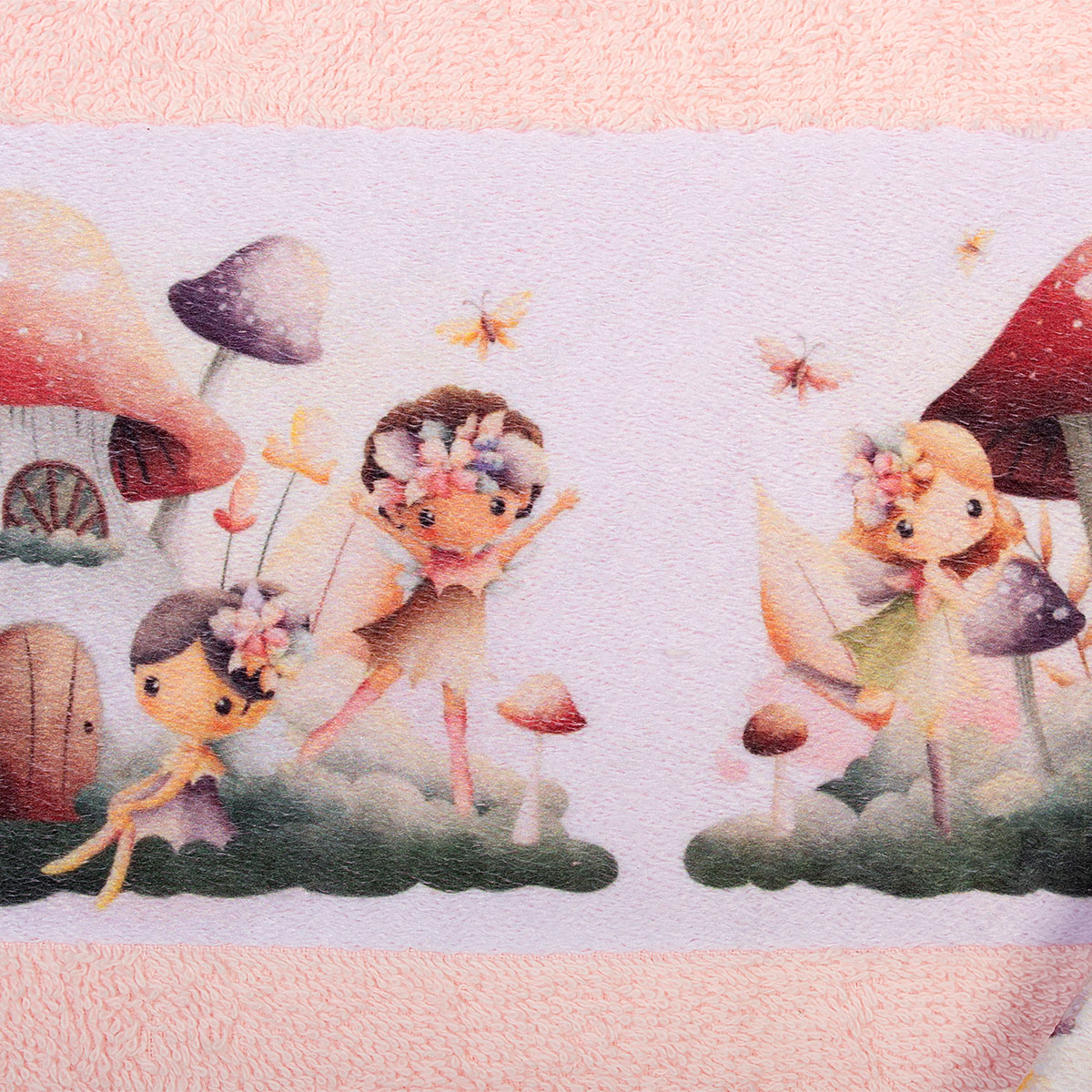 Παιδικές Πετσέτες (Σετ 2Τμχ) Dimcol Fairies 330 Pink Home Βρεφικά Προίκα Μωρού - Βρεφικές Spitishop