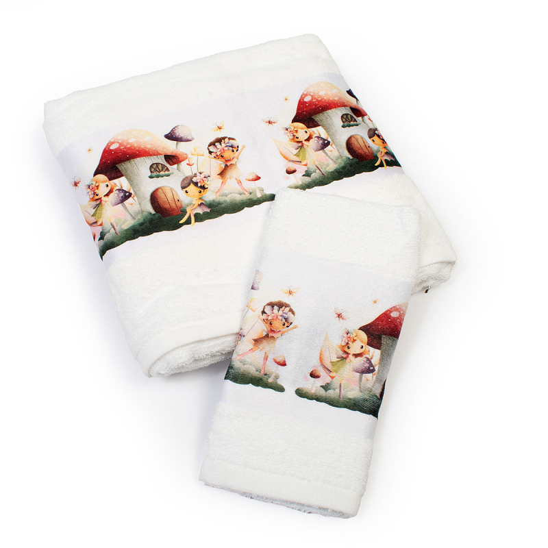 Βρεφικές Πετσέτες (Σετ 2τμχ) Dimcol Fairies 331 Whte