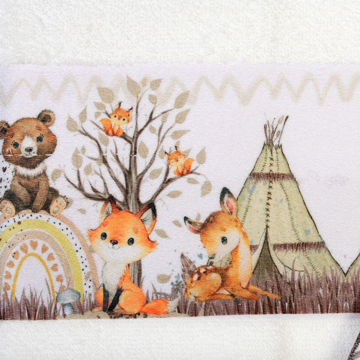 Παιδικές Πετσέτες (Σετ 2Τμχ) Dimcol Forest Animals 335 White Home Βρεφικά Προίκα Μωρού - Βρεφικές Spitishop