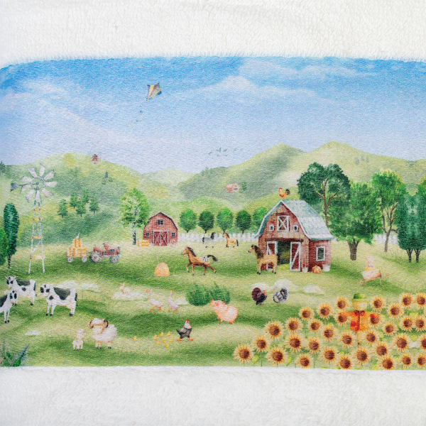 Βρεφικές Πετσέτες (Σετ 2τμχ) Dimcol Farm 340 White