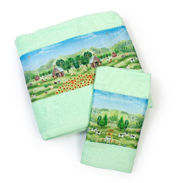 Βρεφικές Πετσέτες (Σετ 2τμχ) Dimcol Farm 342 Mint