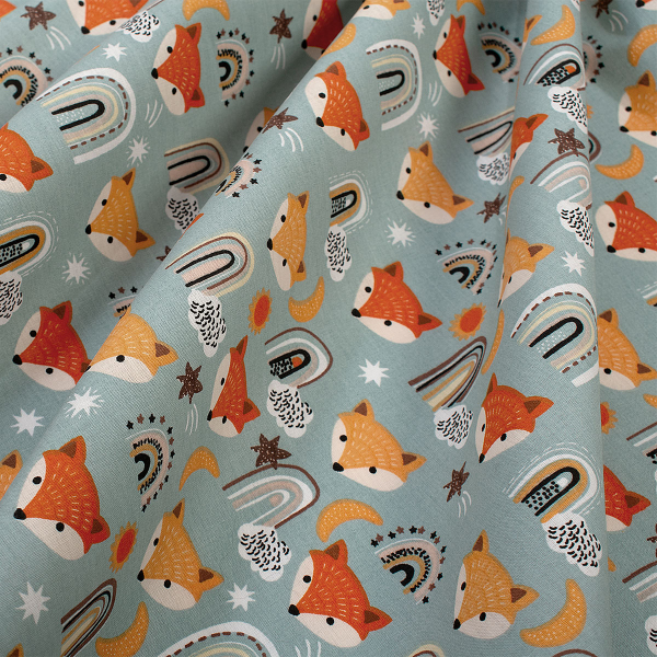 Σεντόνι Μονό Επίπεδο + Μαξιλαροθήκη (Σετ) Dimcol Fox 528 Pale Cyan