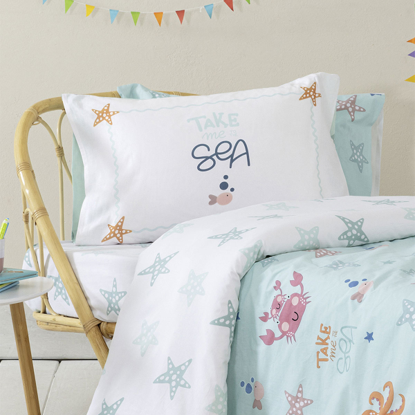 Κουβερλί Μονό (160x220) 2 Όψεων Nima Take Me To The Sea