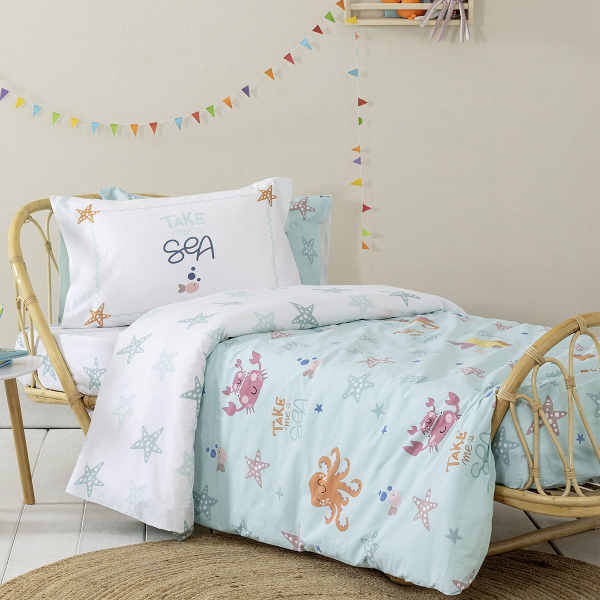 Κουβερλί Μονό (160x220) 2 Όψεων Nima Take Me To The Sea