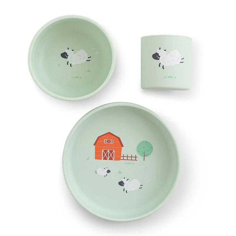 Παιδικό Σετ Φαγητού 3τμχ Saro Funny Farm 17641