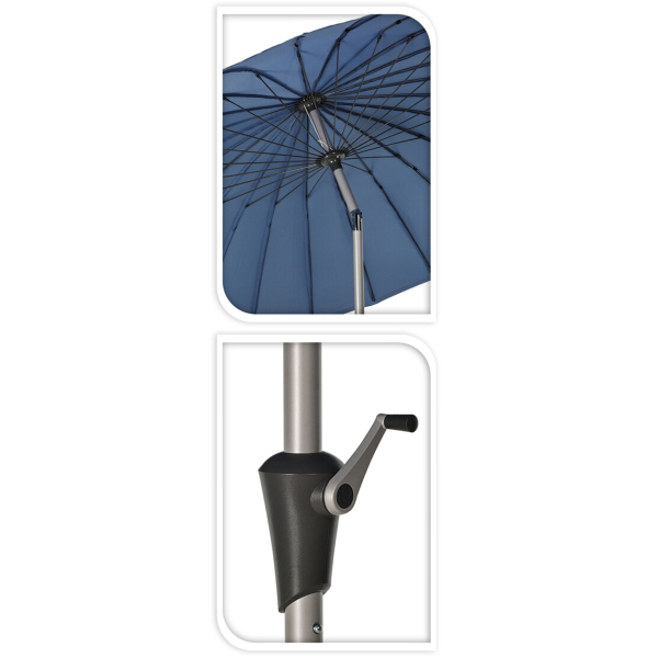 Στρογγυλή Ομπρέλα Κήπου Τύπου Shanghai (Φ280) K-M X15000040