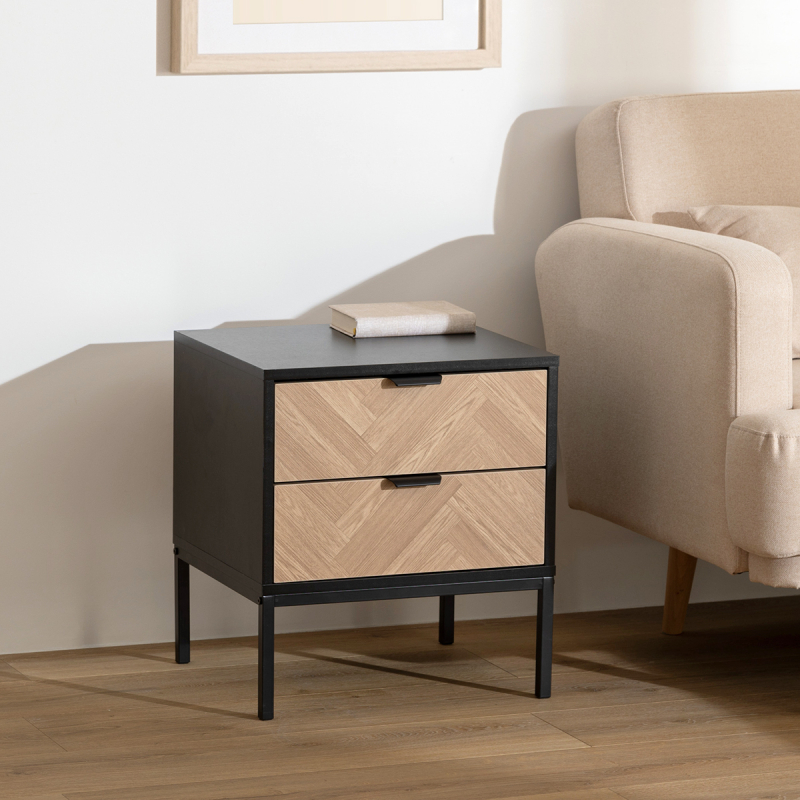 Κομοδίνο Με 2 Συρτάρια (50x40x45) F-V Chevron 193629