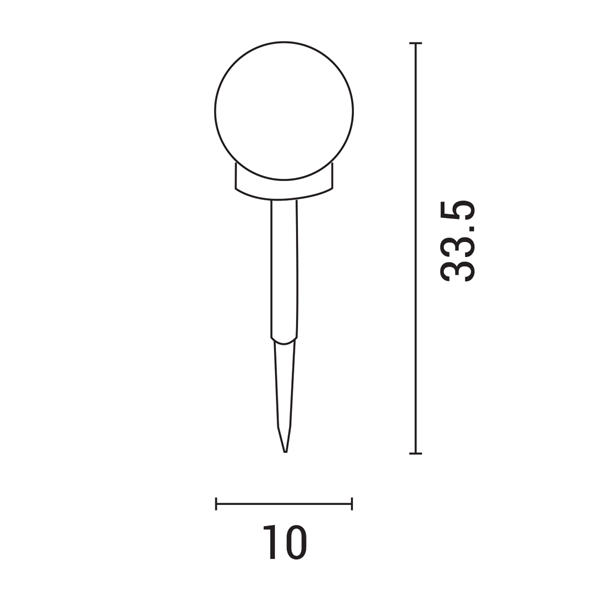 Ηλιακό Φωτιστικό Καρφωτό LED Eurolamp 145-20850