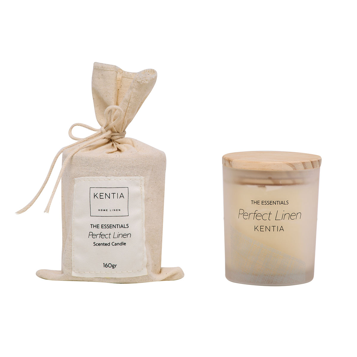 Κερί Αρωματικό 160Gr Kentia Sense 25 Perfect Linen Home Διακόσμηση Αρωματικά Χώρου - Diffuser Spitishop