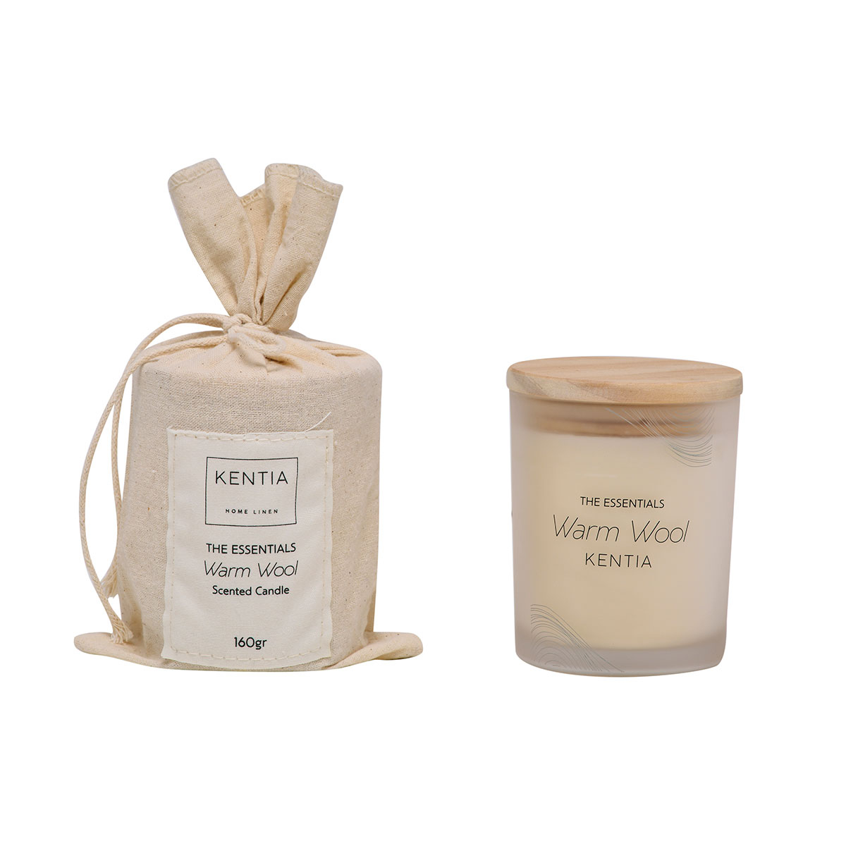 Κερί Αρωματικό 160Gr Kentia Sense 25 Warm Wool Home Διακόσμηση Αρωματικά Χώρου - Diffuser Spitishop
