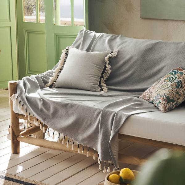 Ριχτάρι Πολυθρόνας (180x180) Gofis Home Kianga Opal Grey 226/15