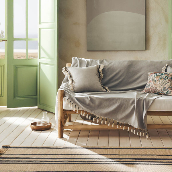 Ριχτάρι Πολυθρόνας (180x180) Gofis Home Kianga Opal Grey 226/15