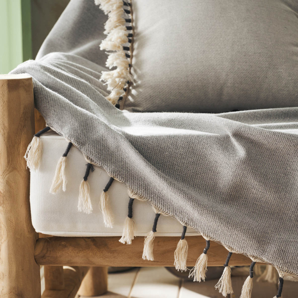 Ριχτάρι Πολυθρόνας (180x180) Gofis Home Kianga Opal Grey 226/15