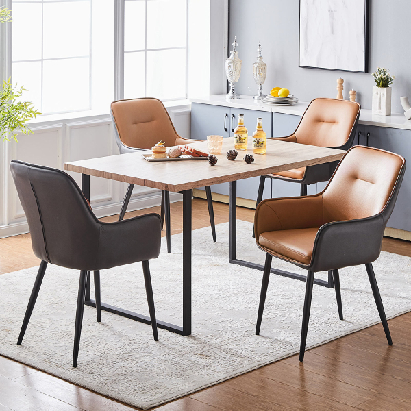 Καρέκλα Τραπεζαρίας (56x61x89) Spitishop Logan Camel