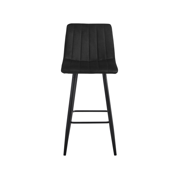 Σκαμπό Μπαρ Με Πλάτη (51x42x93) Spitishop Stella Black