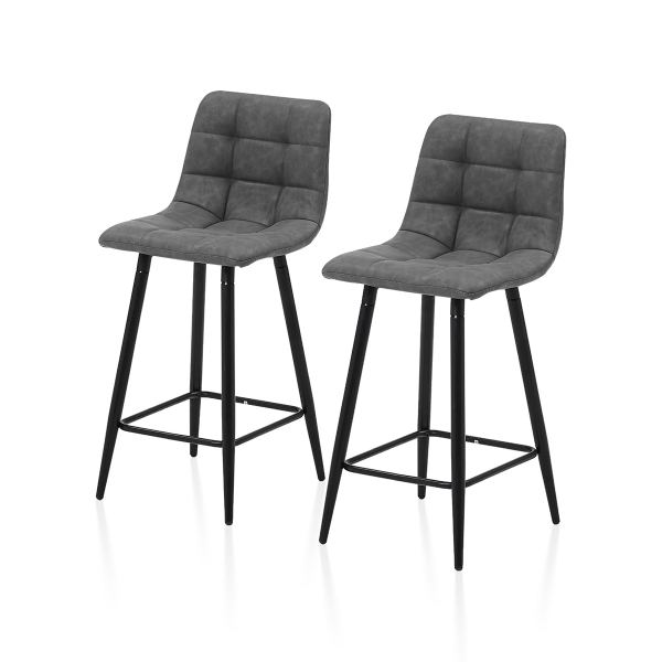 Σκαμπό Μπαρ Με Πλάτη (51x42x93) Spitishop Tina Grey