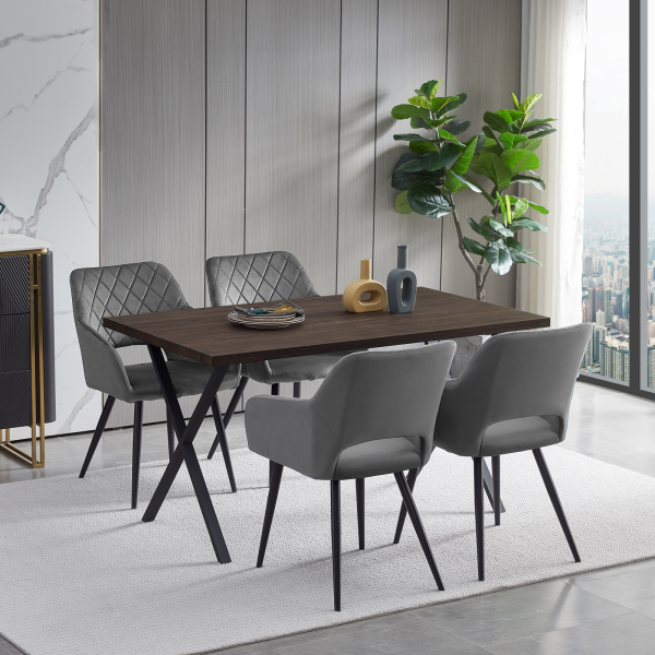 Καρέκλα Τραπεζαρίας (56x59.5x84) Spitishop Regal Grey