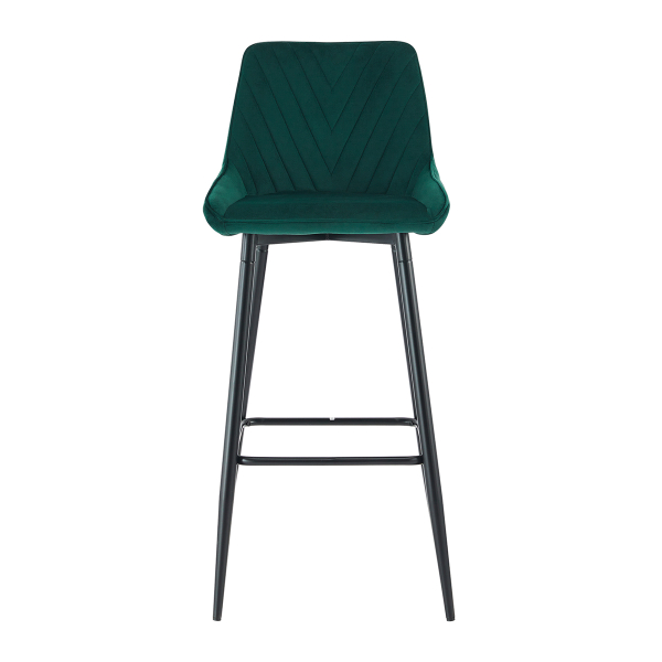 Σκαμπό Μπαρ Με Πλάτη (50.5x46x104) Spitishop Elio Green