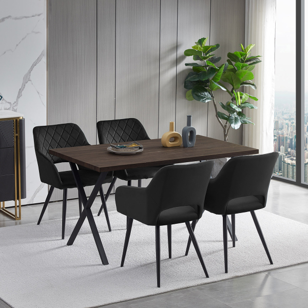 Καρέκλα Τραπεζαρίας (56x59.5x84) Spitishop Regal Black