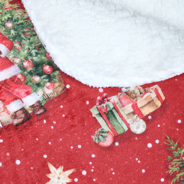 Χριστουγεννιάτικη Κουβέρτα Καναπέ (130x160) S-F Noel Rouge P2D834001