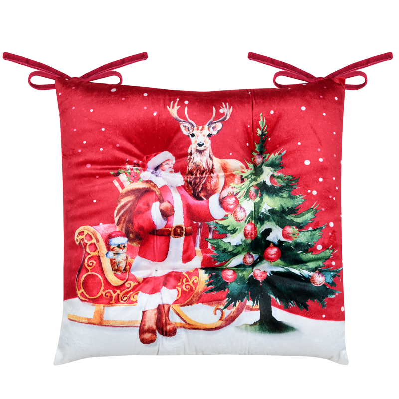 Χριστουγεννιάτικο Μαξιλάρι Καρέκλας (38x38) S-F Noel Rouge CUD834001GAL