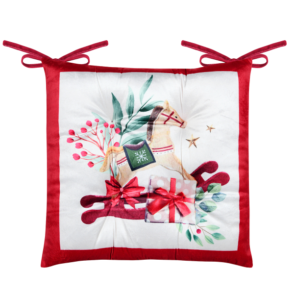 Χριστουγεννιάτικο Μαξιλάρι Καρέκλας (38x38) S-F Noel Multicolore CUD834002GAL