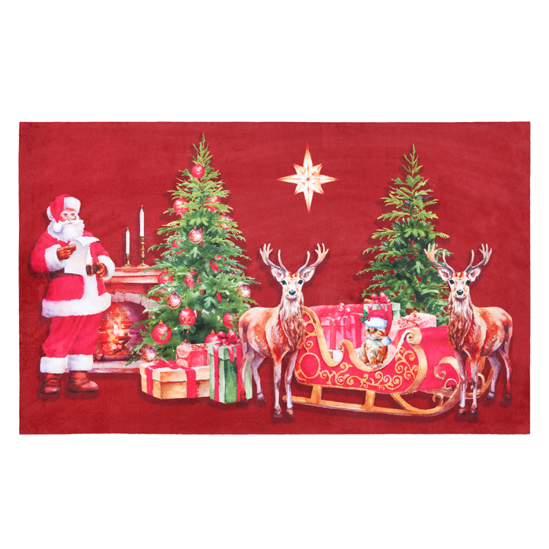 Χριστουγεννιάτικο Πατάκι Εισόδου (45x75) S-F Noel Multicolore BTD834002