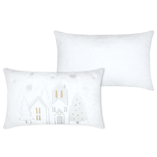 Χριστουγεννιάτικο Μαξιλάρι Γούνινο (30x50) S-F Hohoho Blanc C3D832002