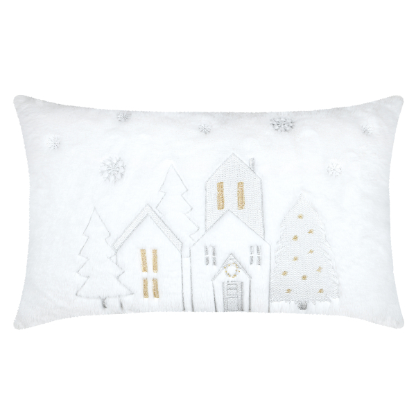 Χριστουγεννιάτικο Μαξιλάρι Γούνινο (30x50) S-F Hohoho Blanc C3D832002