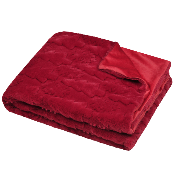 Χριστουγεννιάτικη Κουβέρτα Καναπέ (130x160) S-F Hohoho Rouge P2D832002