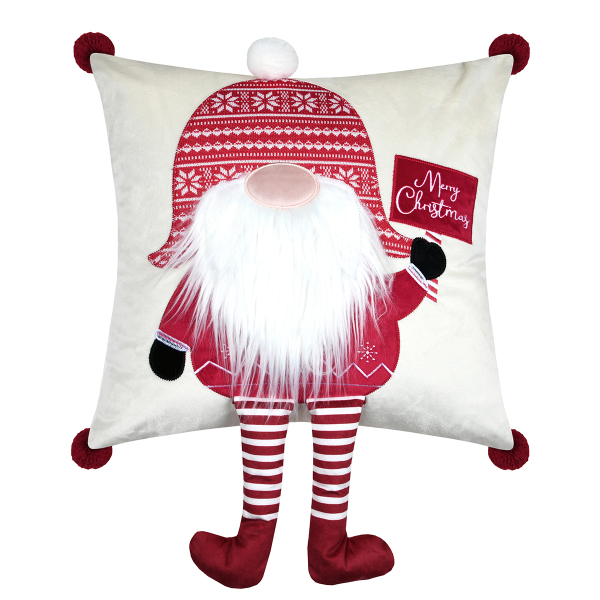 Χριστουγεννιάτικο Μαξιλάρι Βελουτέ (45x45) S-F Klaus Ecru C1D833003
