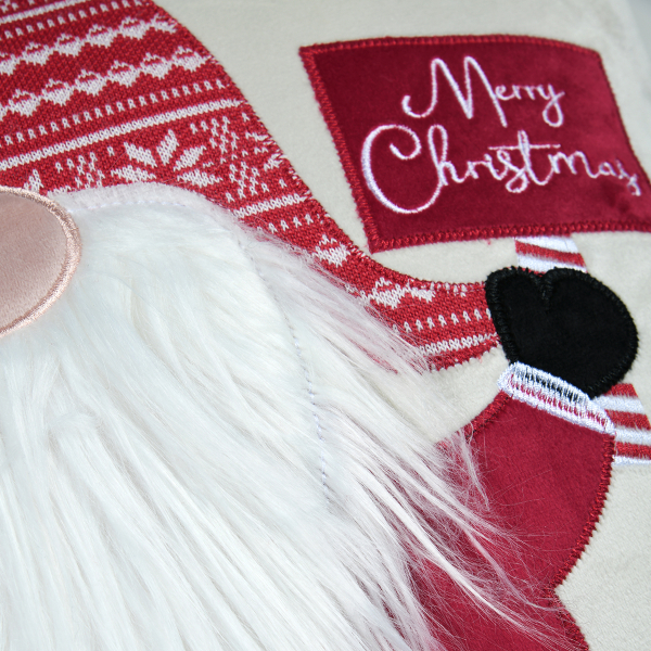 Χριστουγεννιάτικο Μαξιλάρι Βελουτέ (45x45) S-F Klaus Ecru C1D833003