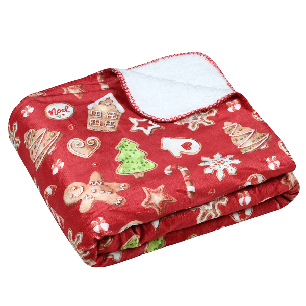 Χριστουγεννιάτικη Κουβέρτα Καναπέ (130x160) S-F Hohoho Multicolore P2D935100