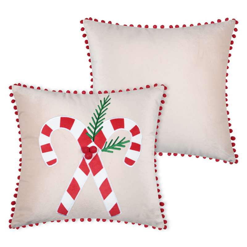 Χριστουγεννιάτικο Μαξιλάρι Βελουτέ (45x45) S-F Lucien Ecru C0D334001