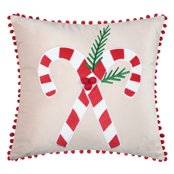 Χριστουγεννιάτικο Μαξιλάρι Βελουτέ (45x45) S-F Lucien Ecru C0D334001