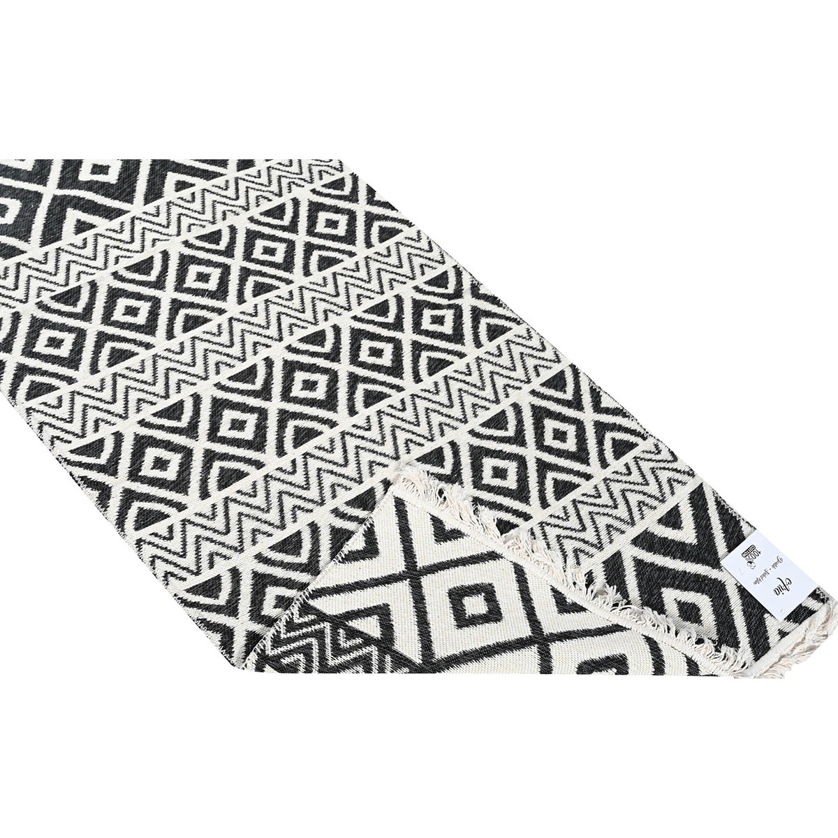 Χαλί Διαδρόμου 2 Όψεων (60X110) Polcarpet Aria Artkilim 23500 Black Home Χαλιά Διάδρομοι Spitishop