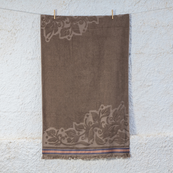 Πετσέτα Θαλάσσης (80x150) White Fabric Dunara Beige