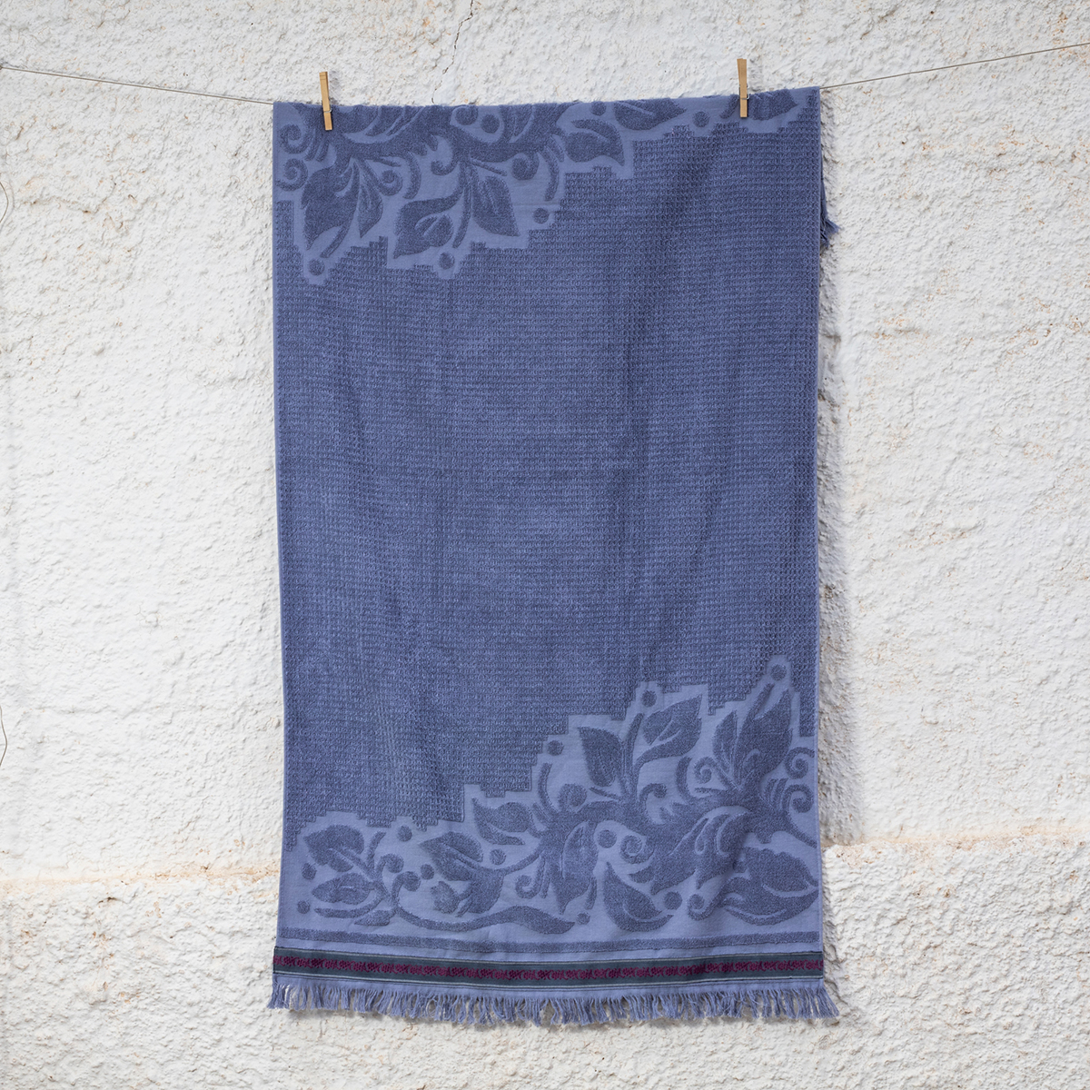 Πετσέτα Θαλάσσης (80x150) White Fabric Serasol Purple