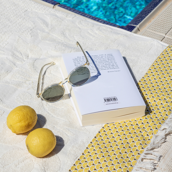 Πετσέτα Θαλάσσης (80x160) White Fabric Tideya Ecru