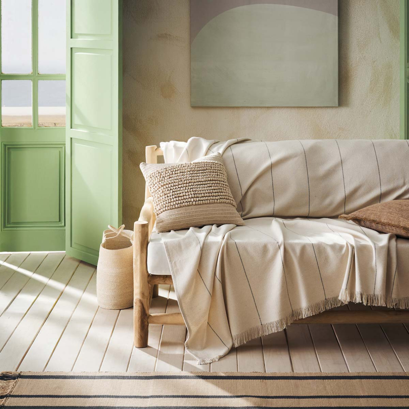 Ριχτάρι Πολυθρόνας (220x170) Gofis Home Izara Natural/Grey 185/05