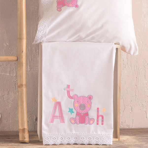 Σεντόνια Κούνιας (Σετ) Rythmos Arthur Pink